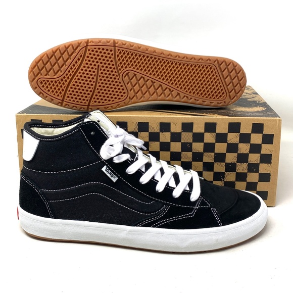 VANS The Lizzie Shoe Casual Men Suede Canvas White Black Sneakers Hi VN0A4BX1Y28 - Picture 3 of 11